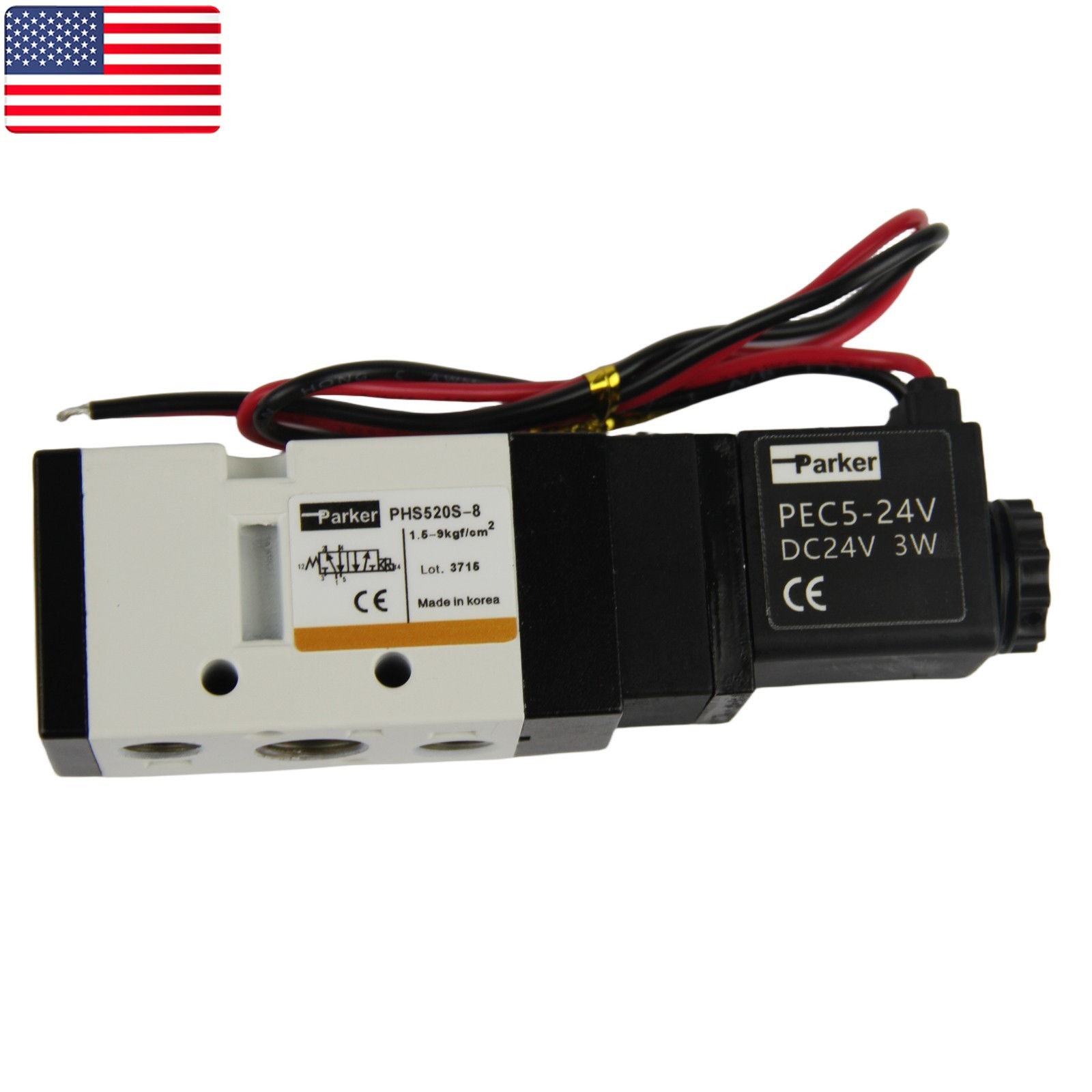 1PCS New parker PHS520S-8 DC24V Solenoid Valve - US Stock