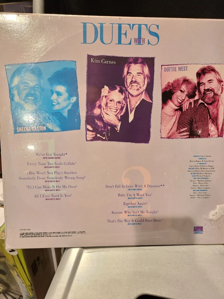 KENNY ROGERS KIM CARNES Sheena Easton Dottie Duets 1983 LP VINYL Record SEALED - Image 2 of 4
