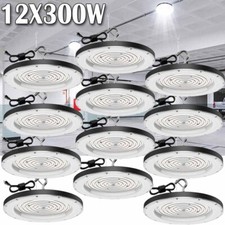 12 Pack 300W UFO Led High Bay Light Commercial Industrial Warehouse Shop Lights