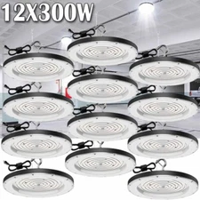 12 Pack 300W UFO Led High Bay Light Commercial Industrial Warehouse Shop Lights