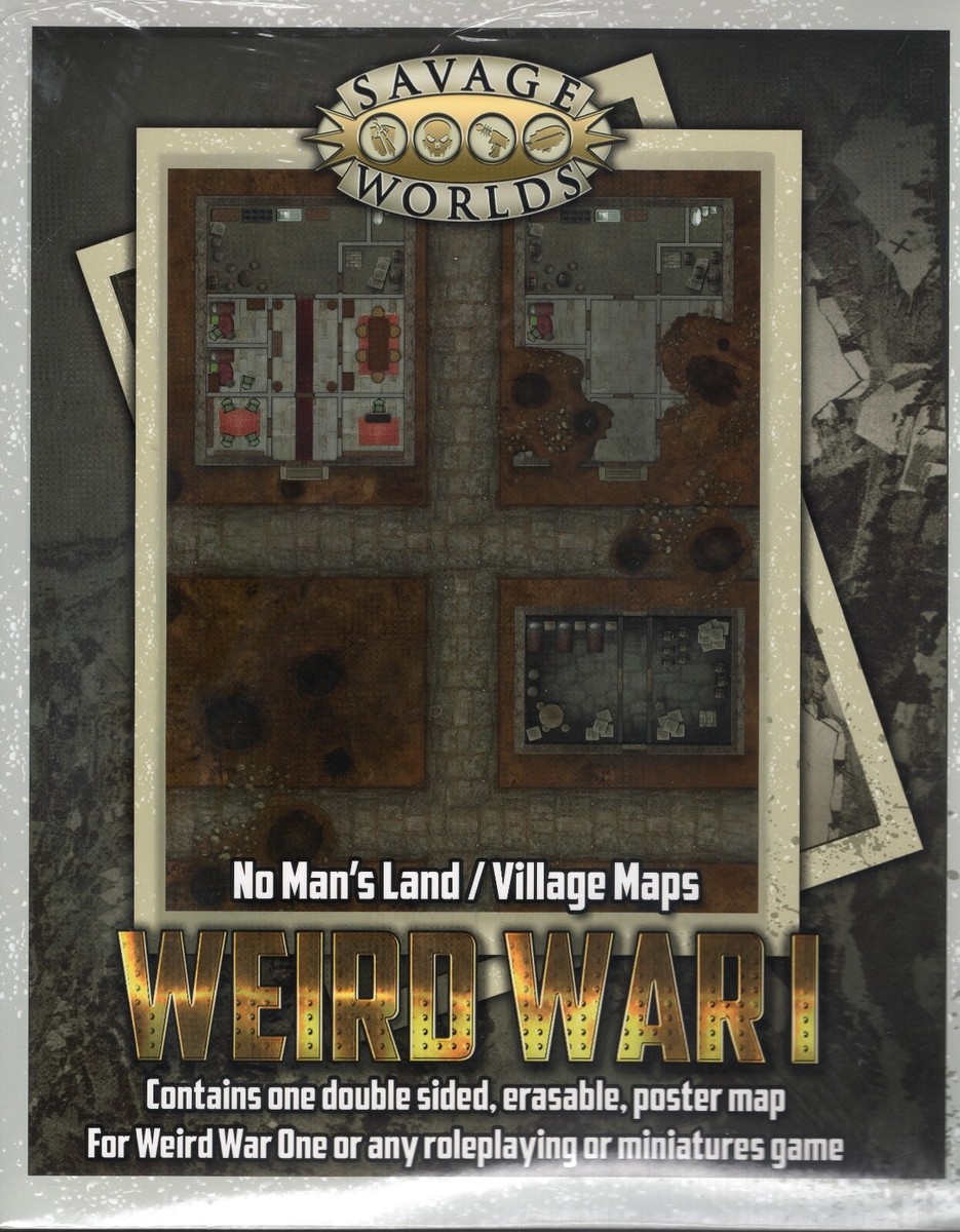 Studio Publishing Savage Worlds RPG: (Weird War I) No Man's land Village  Map