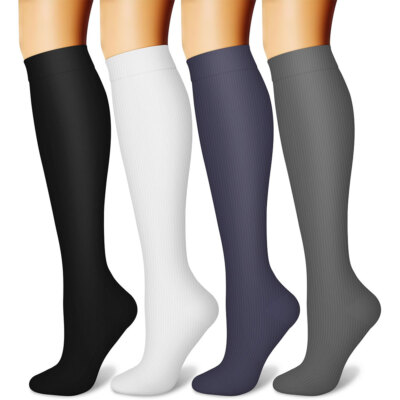 6 Pares Medias Calcetines De Compresion Para Hombres Y Mujeres Best - 20-30 Mmhg