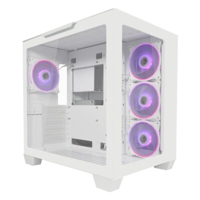 PC-Gehäuse LC-Power Gaming 807W Stormwatch_X Midi Tower Case Weiß mit Fenster