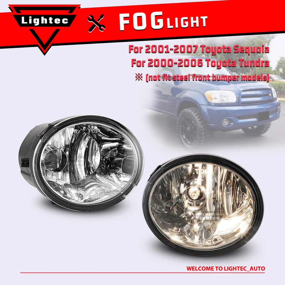 Par de luces antiniebla para parachoques de conducción Sequoia 2001-07 Toyota Tundra 2000-2006 Foto 2 de 4