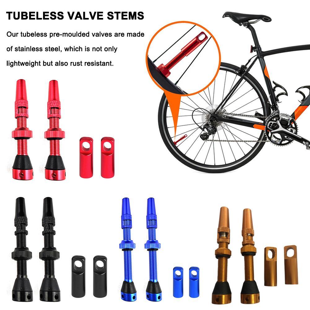40/44/60mm Presta Tubeless Valve Stems for MTB & Road Bikes - Removable Fit C7R9