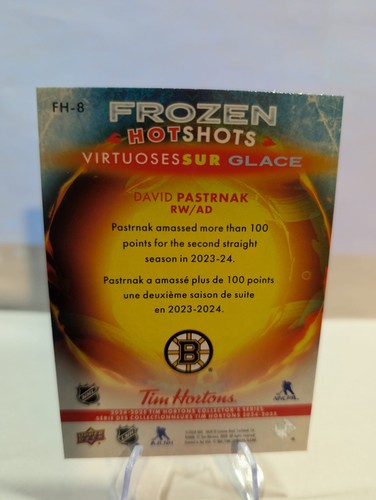 2024-25 Upper Deck Tim Hortons Frozen Hotshots David Pastrnak FH-8 - 第 2/2 張圖片