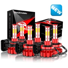 fit Honda Pilot 2006-2018 Combo LED Headlight High Low Fog Light Bulbs Kit 6000K