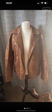 Joe Brown Brown Leather Jacket Large Unisex, New Without Tags Never Worn