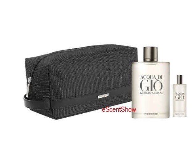 ACQUA DI GIO GIORGIO ARMANI MEN SET 6.7 & .67 OZ EAU DE