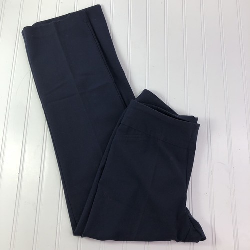 Dress Barn Womens 4p Petite Dress Pants Pull On Stretch Navy