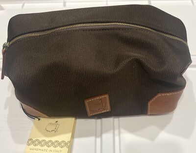 Masters Golf Leather Travel Kit Toiletry Dopp Bag Augusta NEW Made In Italy