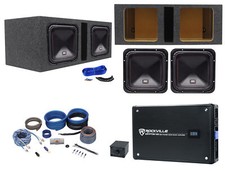 2 Rockville Punisher 10D1 10" 4800w Competition Subwoofers Mono Amplifier Wires