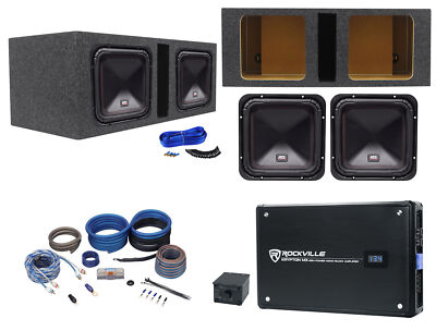 2) Rockville Punisher 10D1 10'' 4800w Competition Subwoofers+Mono Amplifier+Wires