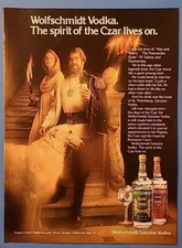 1979 Wolfschmidt Vodka The spirit of the Czar... Vtg 1970's Magazine Print Ad