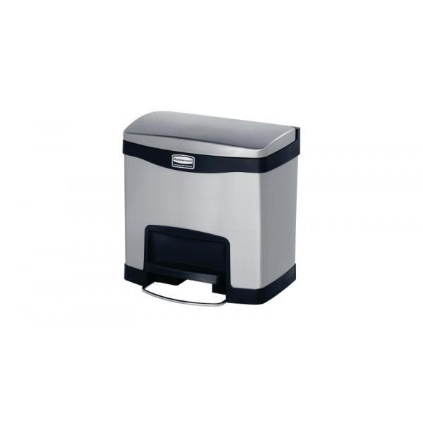 Rubbermaid 1901982 bidone per la spazzatura 15 L Rettangolare Metallo Nero, Meta