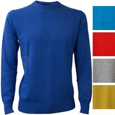 Maglia Uomo Cotone Girocollo Manica Lunga Tinta Unita Leggero Estivo Maglietta