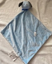Precious Firsts Carter's Blue Gray Dog Velour Security Blanket Lovey Plush Baby