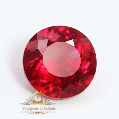 7.00 Ct Natural Flawless Round Cut Burmese Red Ruby EGL Certified Loose Gemstone