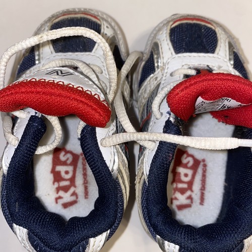 New Balance 535 Infant Size 3 Athletic Sneakers Shoe White Navy Red Gray  Lace Up | eBay