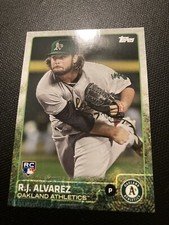 2015 Topps Series 2 RJ Alvarez Rookie RC Insert Set Break A's Athletics #689