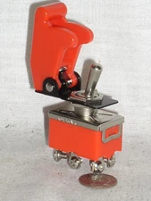 NEW DPDT 15A TOGGLE SWITCH RED PLASTIC SAFE FLIP SAFETY COVER GUARD COMBO USA
