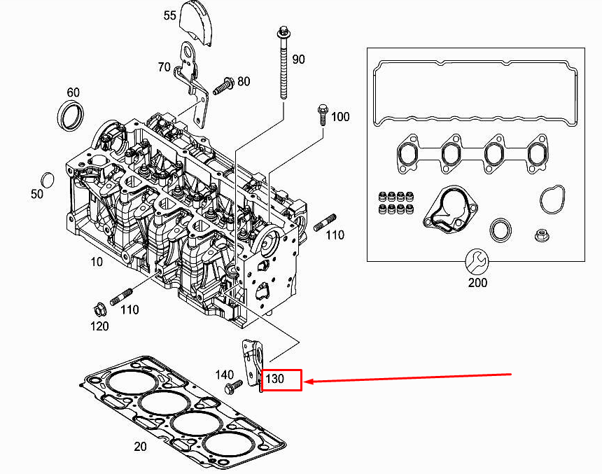 MERCEDES-BENZ CITAN W415 Motorhebeöse A6072230641