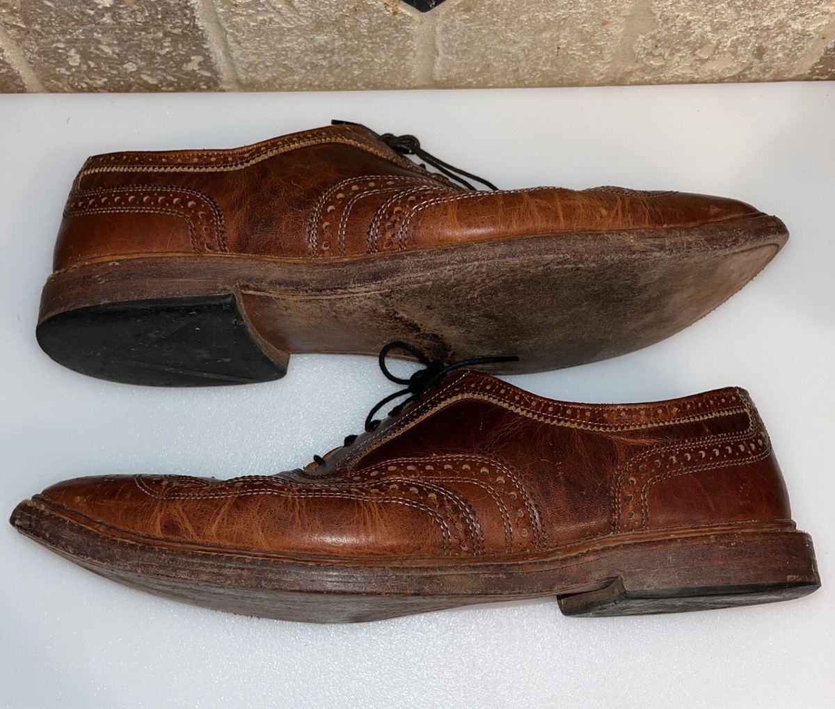 Allen Edmonds McTavish 7D Brown ☑ALLEN EDMONDS MCTAVISH BROWN LEATHER WINGTIP OXFORDS DRESS  main image 3