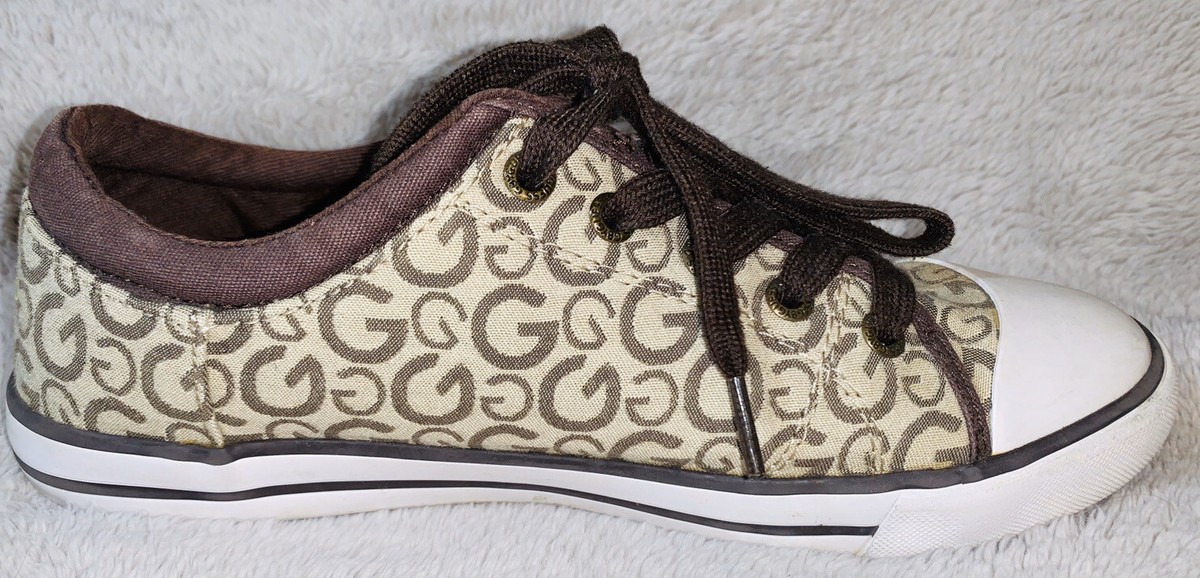 Baskets Femme G By Guess Motif G - Pointure 7.5M Vert - Tissu Et Fausse Peau - Occasion