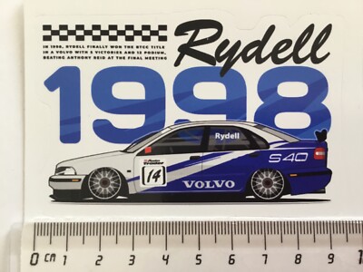 Sticker / Aufkleber, Volvo S40 #14 R.Rydell, BTCC 1998