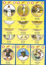 1982 ZELLERS MONTREAL EXPOS MLB BASEBALL CARD PANEL & SINGLE 1A-20C SEE LIST
