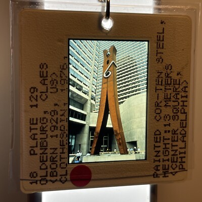 Claes Oldenburg “Clothespin” Vintage 35mm Slide Art Keychain