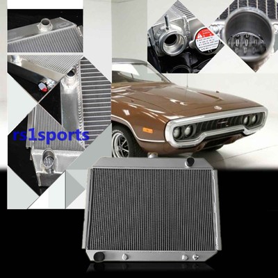 2375 4 Row Aluminum Radiator Fit 1968-74 Dodge Mopar Plymouth Big Block