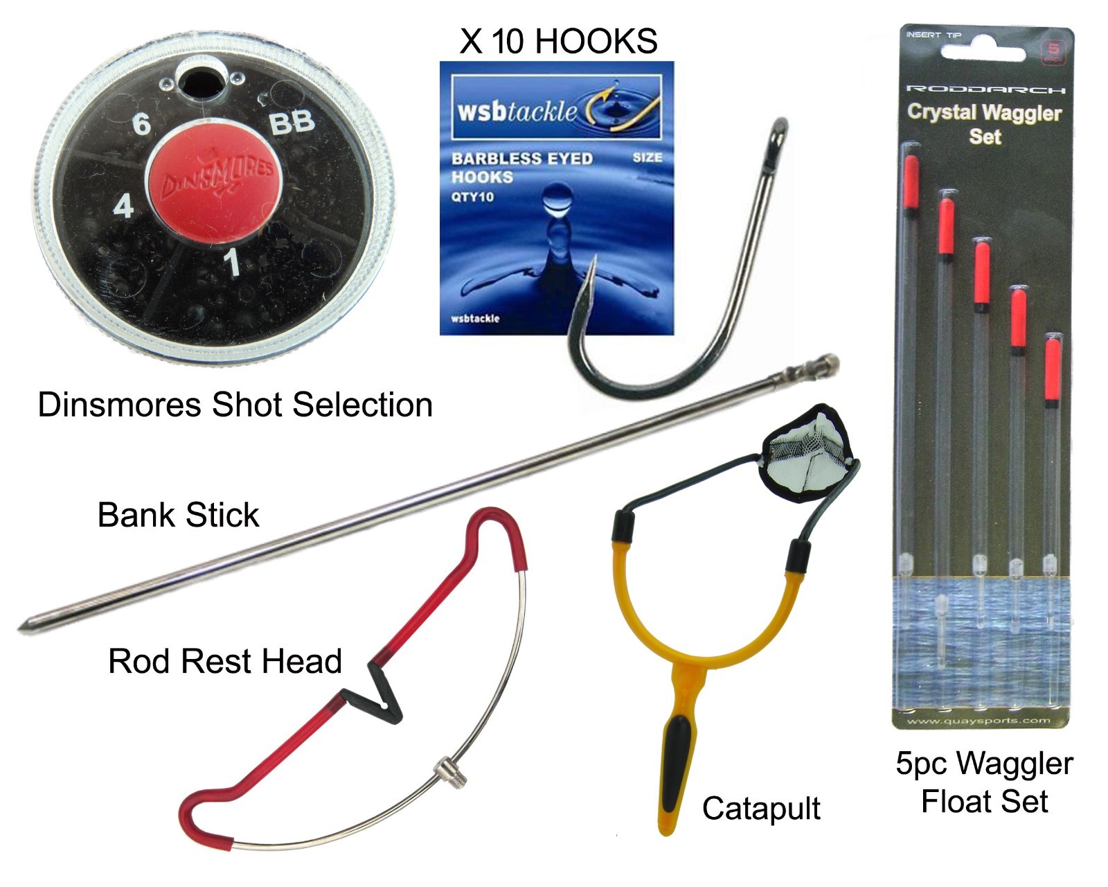 Starter Fishing Tackle Set Kit Hunter Pro Rod Reel Tackle Net Catapult Rod Rest 607885680503 eBay