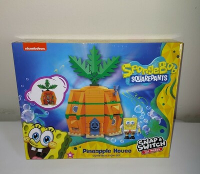 Nickelodeon Spongebob Pineapple House Snap & Switch Construction Set 131 Pcs New