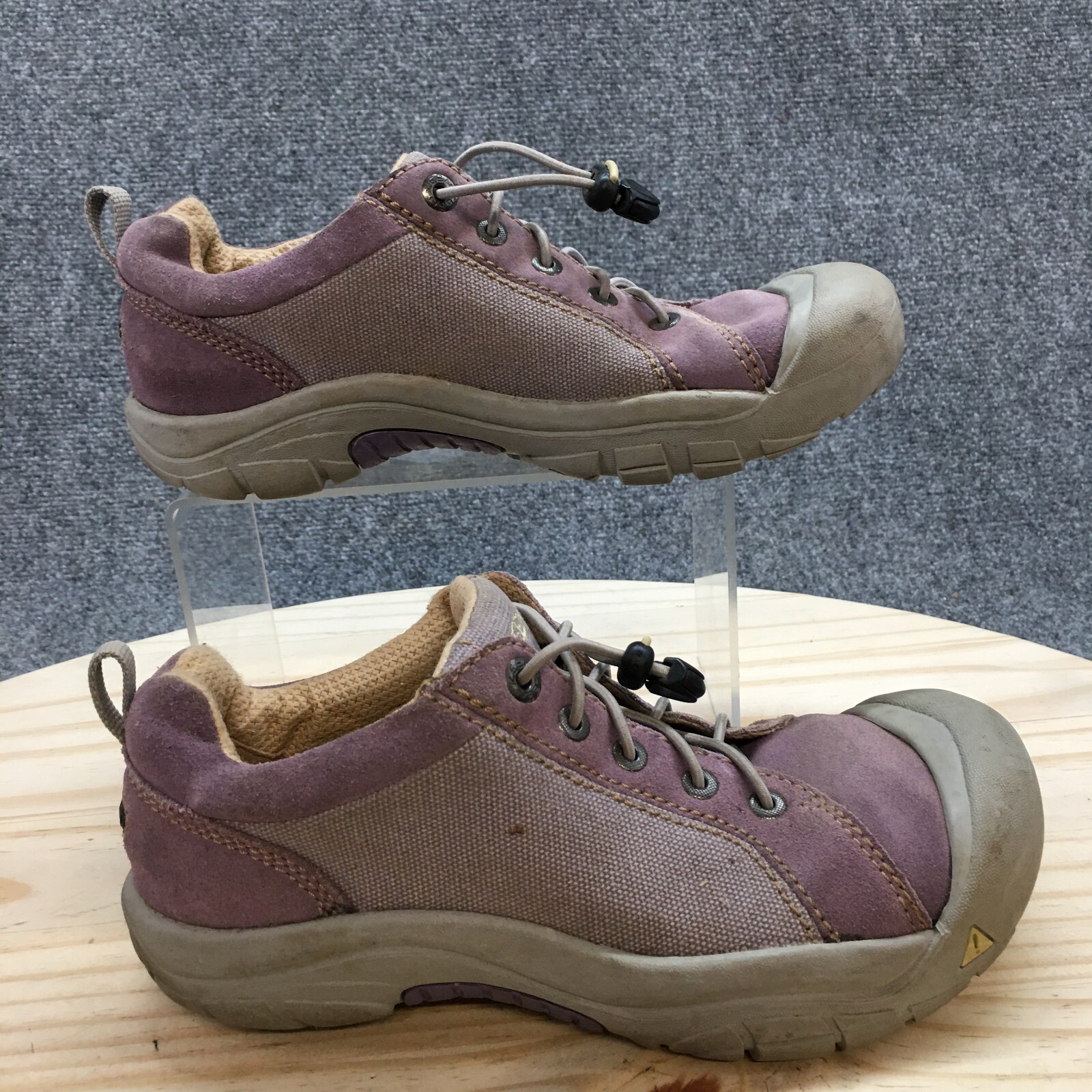 Scarpe Keen Youth 6 scarpe da trekking viola camoscio pelle scamosciata punta chiusa stringate