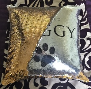 personalised magic sequin cushion