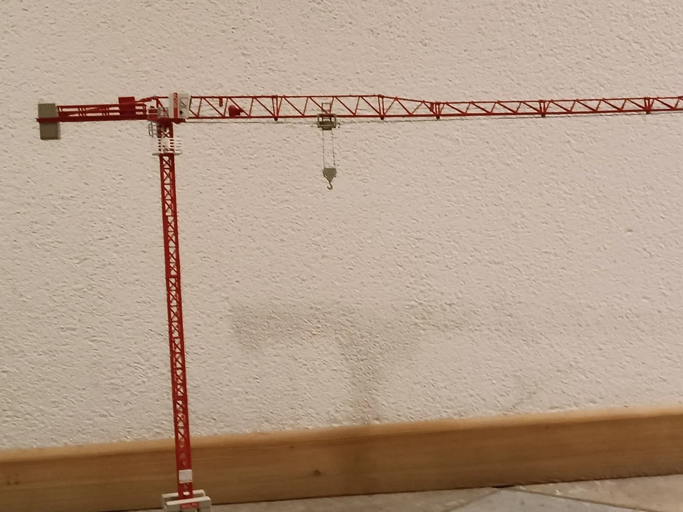 Modellino Gru A Torre Wolff 1/87 Die Cast Model Wolff Tower Crane By Ros - Immagine 2 di 4