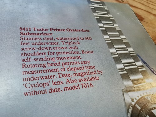 vintage 1976 Tudor Watch Catalogue MONTE CARLO 7169 / SUBMARINER 9411 Full set - Picture 12 of 15