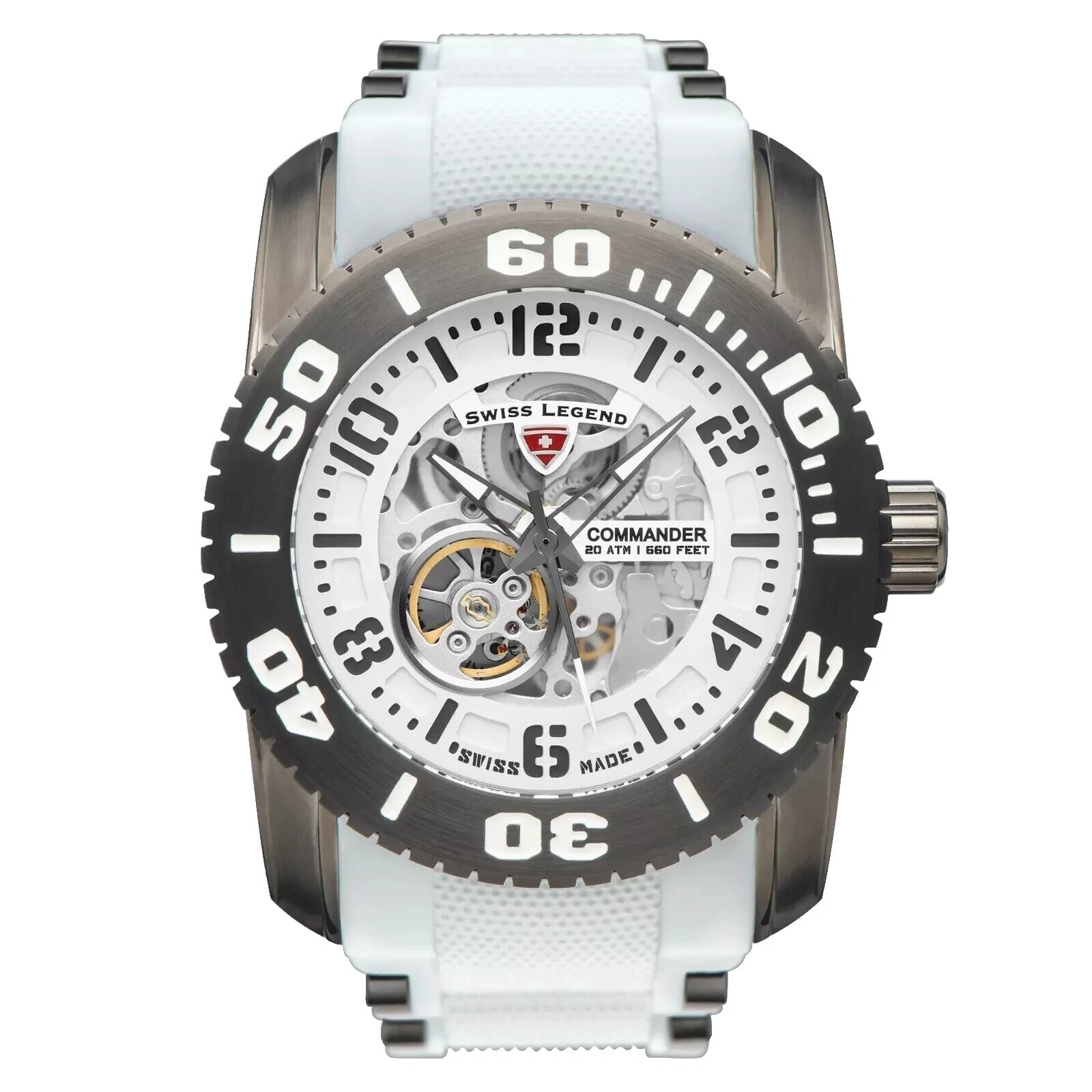 Caja de acero inoxidable Swiss Legend Diver Relojes de pulsera