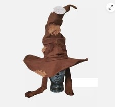 HARRY POTTER SORTING BROWN PATCHED HAT HALLOWEEN COSTUME ACCESSORY NEW
