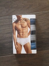 CALVIN KLEIN 4-PACK CLASSIC FIT 100 COTTON BRIEFS IN BLACK SIZE SMALL NEW
