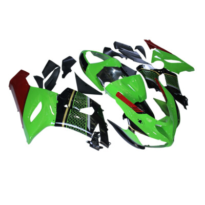Green Black Fairing Kit for Kawasaki Ninja ZX6R 636 2005 2006