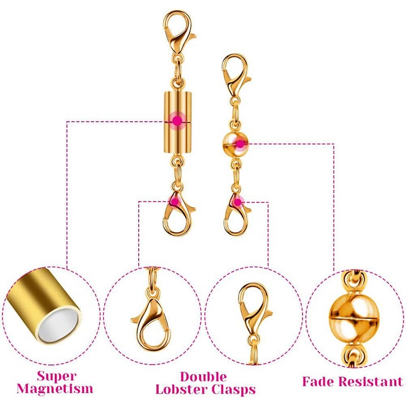 24Pcs Necklace Clasp Jewelry Locking Clasps and Closures