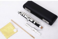 Piccolo C key White copper half flute Spot goods Silver-plated ABS resin