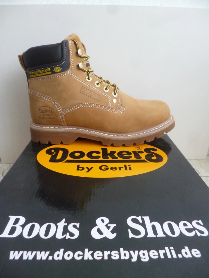 Dockers Botas De Invierno Para Hombre Golden Tan Amarillo De Cuero 23DA104 - Imagen 4 de 4