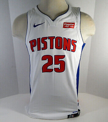 2020-21 Detroit Pistons Tyler Cook #25 Game Issued Blue Jersey 48+6 65