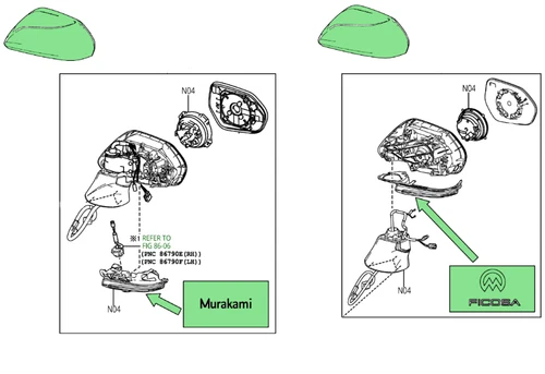 Toyota Camry 18-23 Galactic Mica 221 Passenger Side Mirror Cover Genuine MSG US 