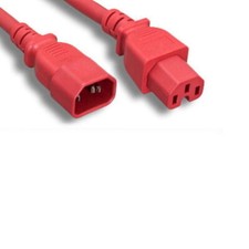 Red Power Cable for CAB-C15-CBN C14-C15 Cisco Cabinet Jumper Cord to PDU UPS 10f