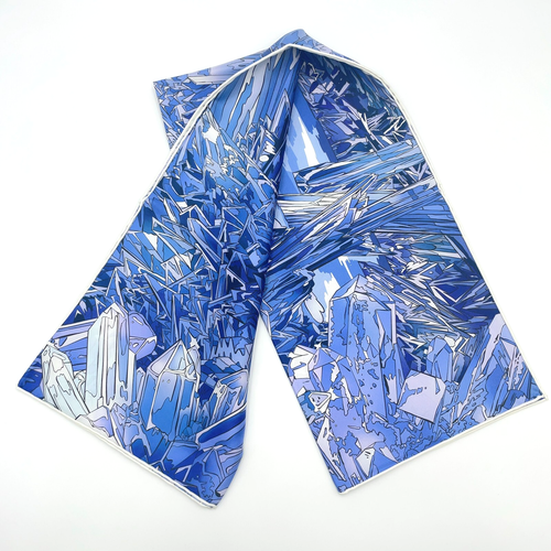Auth Hermes Carré 90 La Vallee de Cristal Silk Scarf W/Box BA040057 - Picture 2 of 20