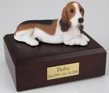 Basset Hound Pet Funeral Cremation Urn Available in 3 Different Colors  4 Sizes